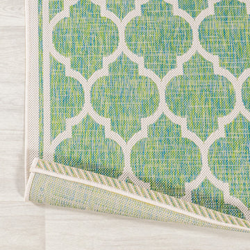 Trebol Moroccan Trellis Textured Weave Indoor/outdoor Area Rug